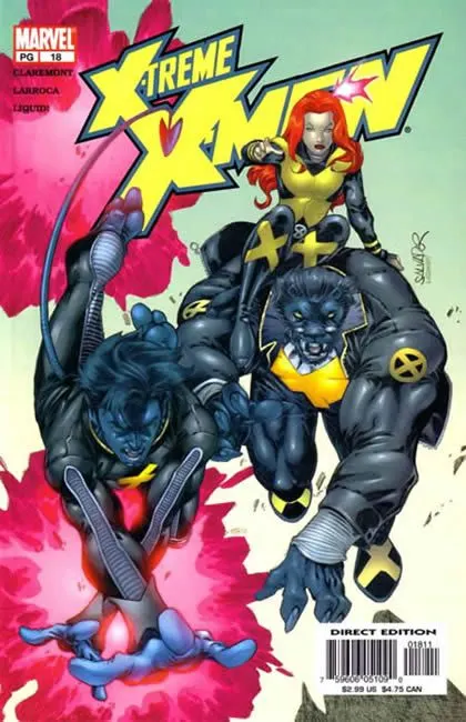 X-Treme X-Men, Vol. 1 #18 Direct Edition comic book cover, 2002