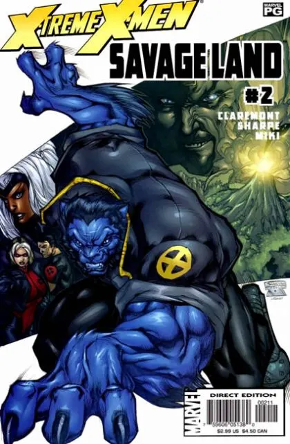 X-Treme X-Men: Savage Land #2 comic book cover, 2001