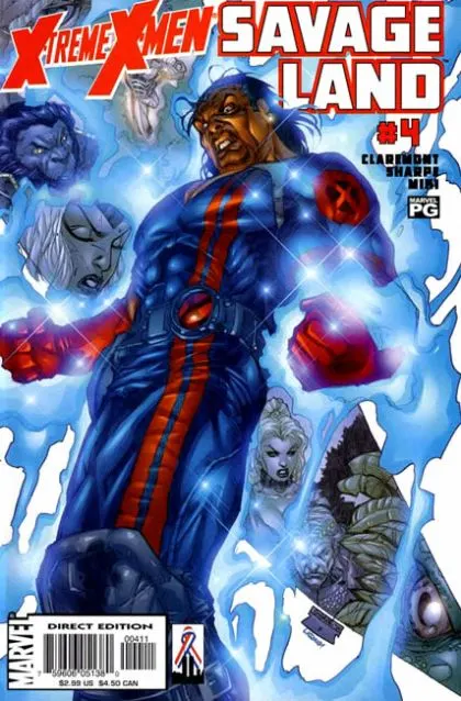 X-Treme X-Men: Savage Land #4 comic book cover, 2002