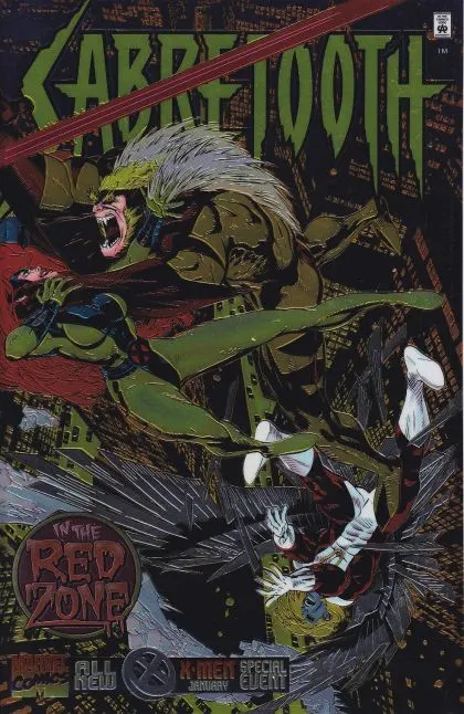 Sabretooth Special: In the Red Zone #1 comic book cover, 1996