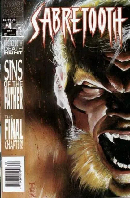 Sabretooth, Vol. 1 #4 Newsstand Edition comic book cover, 1993