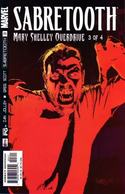 Sabretooth: Mary Shelly Overdrive #3 comic book cover, 2002