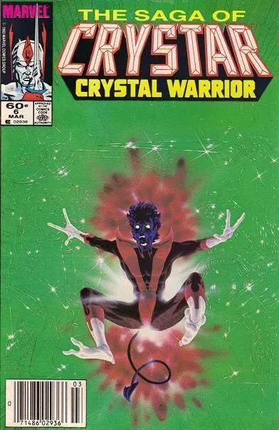 The Saga of Crystar, Crystal Warrior #6 Newsstand Edition comic book cover, 1984