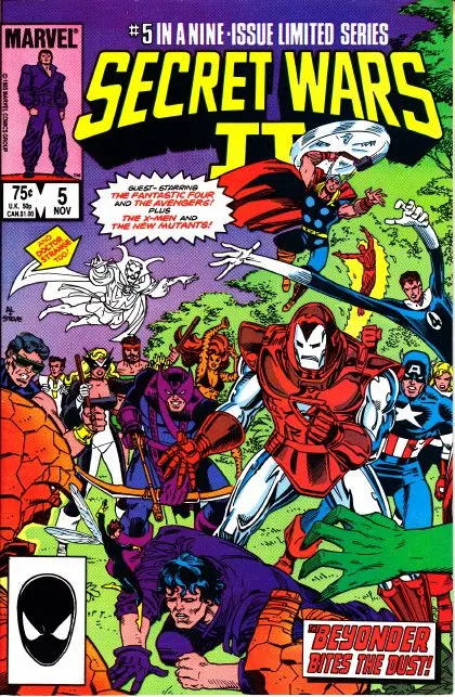 Secret Wars II #5 Direct Edition comic book cover, 1985