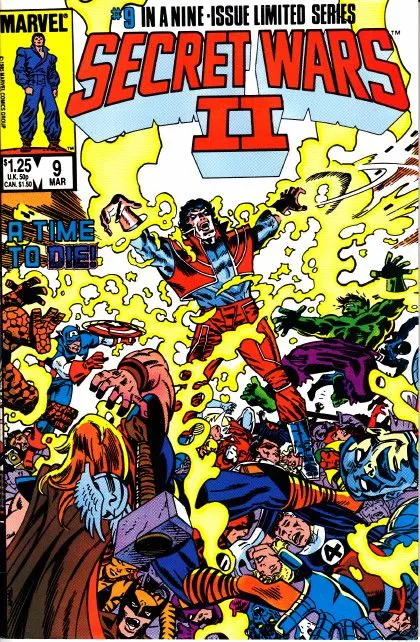 Secret Wars II #9 Direct Edition comic book cover, 1986