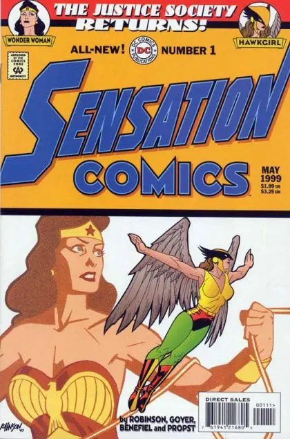 Sensation Comics, Vol. 2 #1 comic book cover, 1999