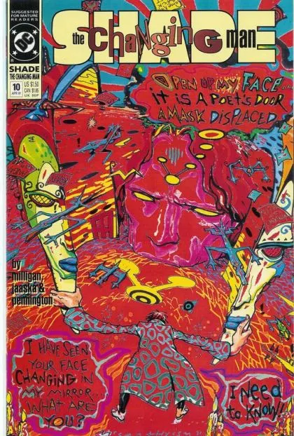 Shade the Changing Man, Vol. 2 #10 comic book cover, 1991