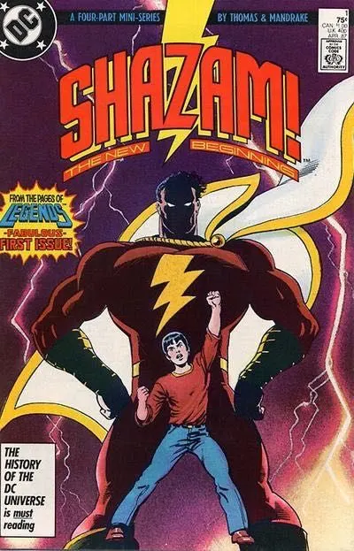 Shazam! The New Beginning #1 Direct Edition comic book cover, 1987