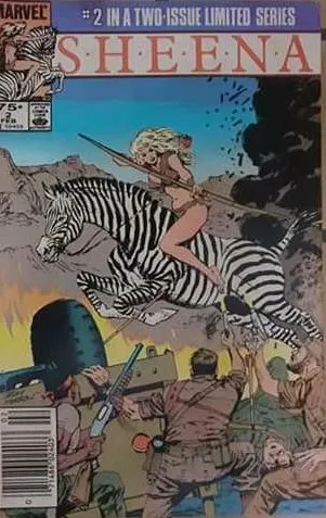 Sheena (Marvel) #2 Newsstand Edition comic book cover, 1985