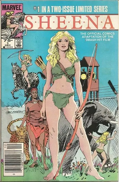 Sheena (Marvel) #1 Newsstand Edition comic book cover, 1984
