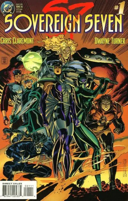 Sovereign Seven #1 Direct Edition comic book cover, 1995