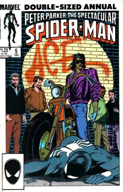 The Spectacular Spider-Man Annual #5 Direct Edition comic book cover, 1985