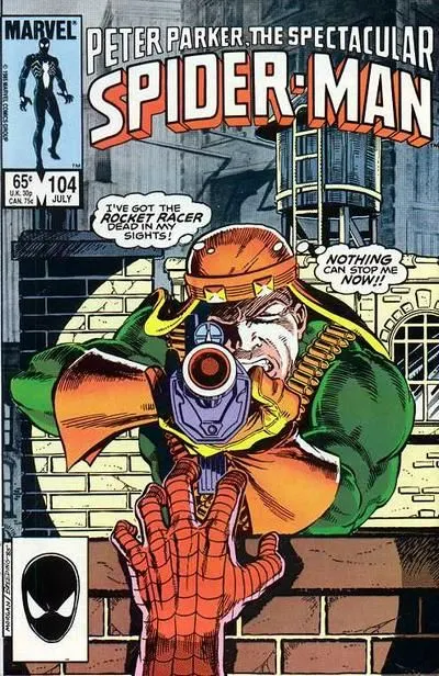 The Spectacular Spider-Man, Vol. 1 #104 Direct Edition comic book cover, 1985