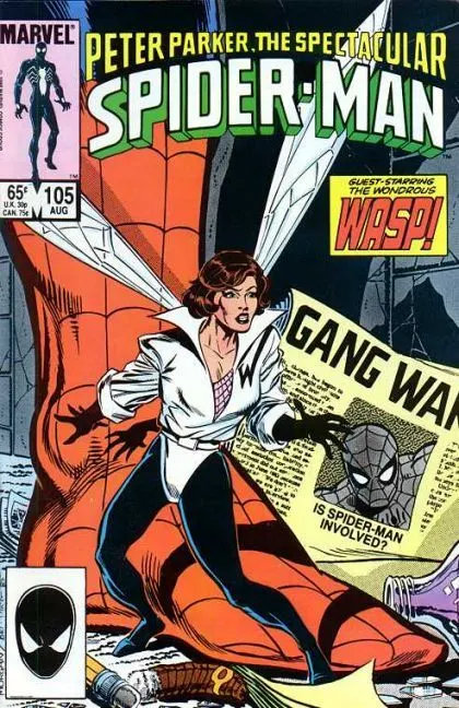 The Spectacular Spider-Man, Vol. 1 #105 Direct Edition comic book cover, 1985