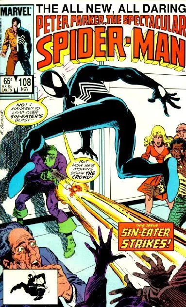 The Spectacular Spider-Man, Vol. 1 #108 Direct Edition comic book cover, 1985