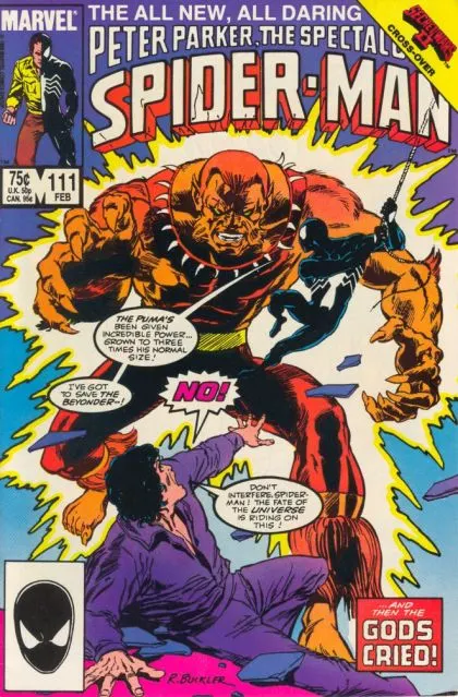 The Spectacular Spider-Man, Vol. 1 #111 Direct Edition comic book cover, 1986
