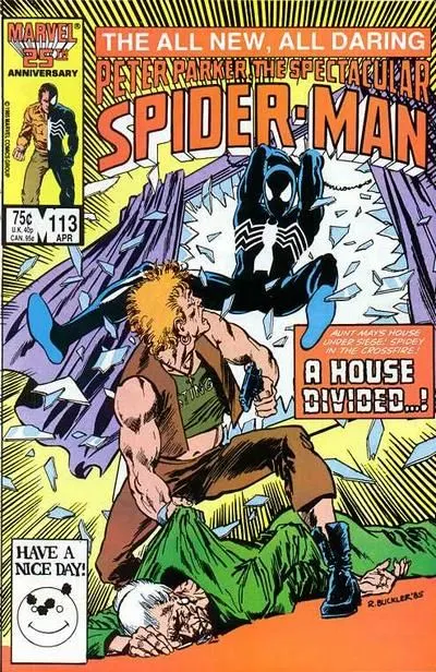 The Spectacular Spider-Man, Vol. 1 #113 Direct Edition comic book cover, 1986