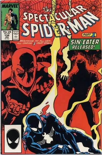 The Spectacular Spider-Man, Vol. 1 #134 Direct Edition comic book cover, 1988