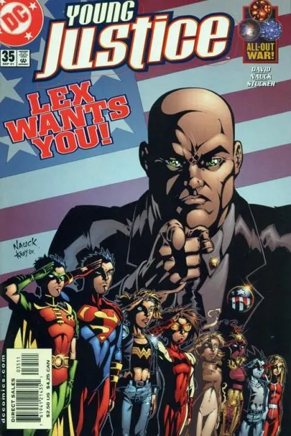 Young Justice, Vol. 1 #35 comic book cover, 2001