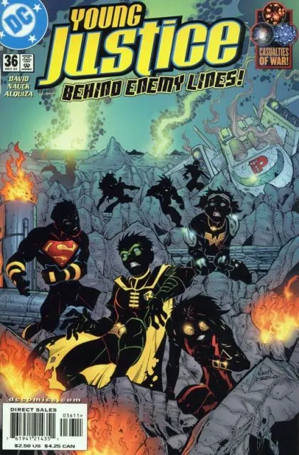 Young Justice, Vol. 1 #36 comic book cover, 2001