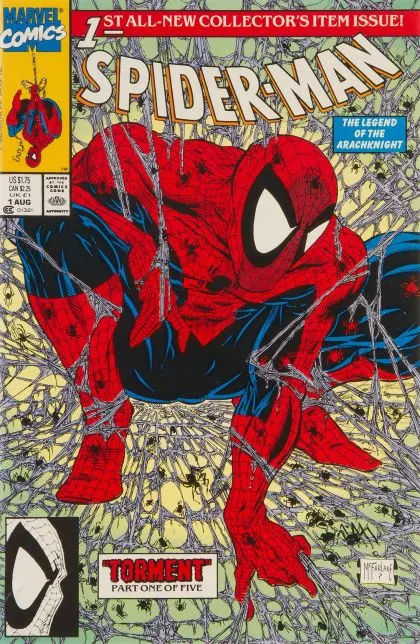 Spider-Man, Vol. 1 #1 Direct Edition comic book cover, 1990