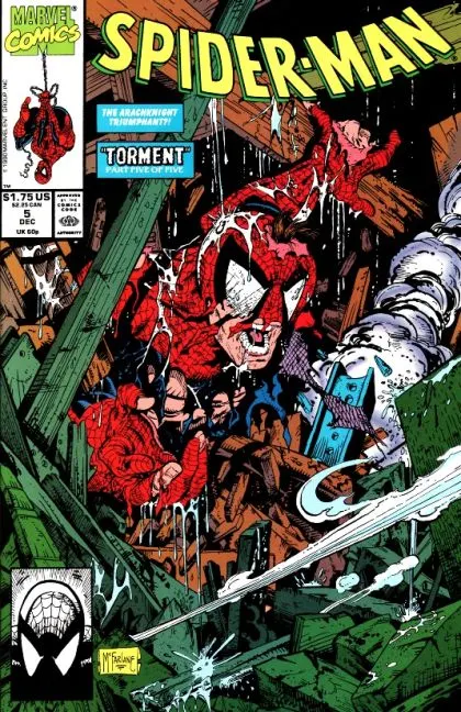 Spider-Man, Vol. 1 #5 Direct Edition comic book cover, 1990