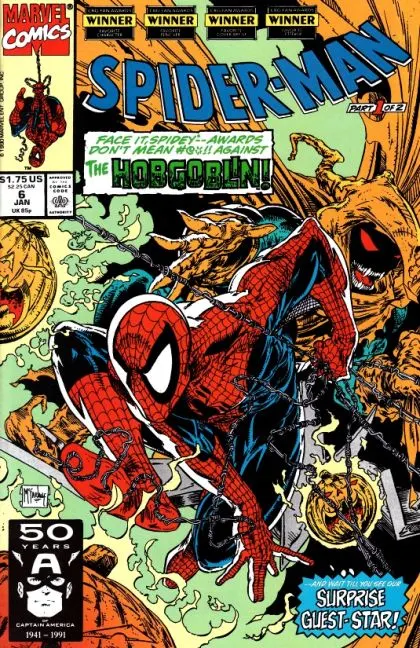 Spider-Man, Vol. 1 #6 Direct Edition comic book cover, 1991