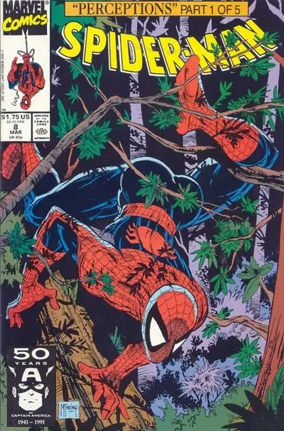 Spider-Man, Vol. 1 #8 Direct Edition comic book cover, 1991