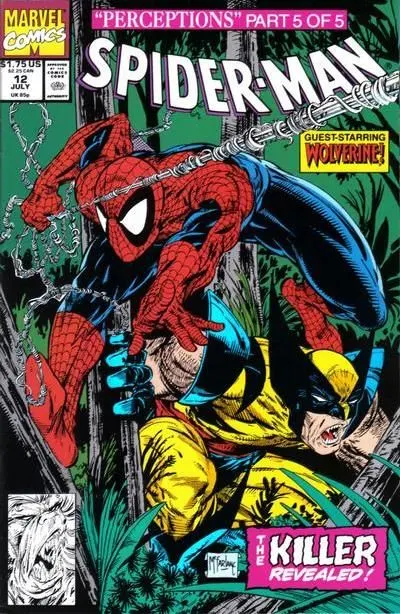 Spider-Man, Vol. 1 #12 Direct Edition comic book cover, 1991