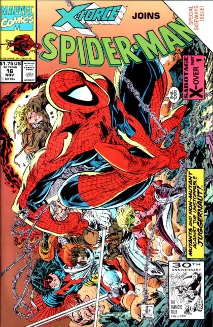 Spider-Man, Vol. 1 #16 Direct Edition comic book cover, 1991