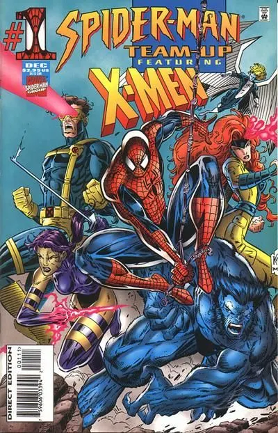 Spider-Man Team-Up #1 Direct Edition comic book cover, 1995