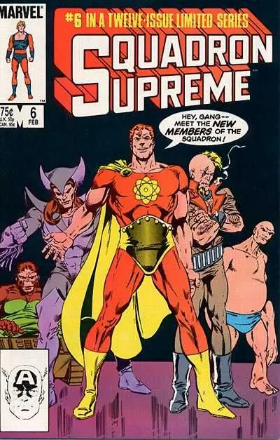 Squadron Supreme, Vol. 1 #6 Direct Edition comic book cover, 1986