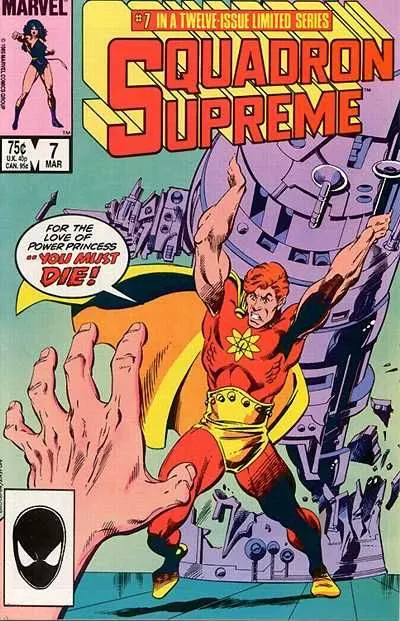 Squadron Supreme, Vol. 1 #7 Direct Edition comic book cover, 1986