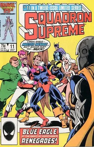 Squadron Supreme, Vol. 1 #11 Direct Edition comic book cover, 1986