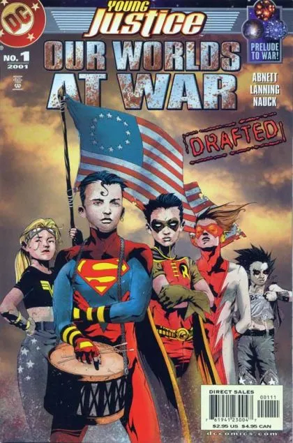 Young Justice: Our Worlds at War #1 comic book cover, 2001