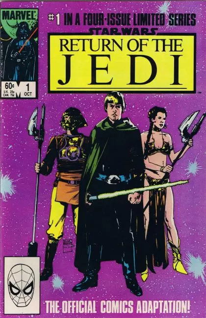 Star Wars: Return of the Jedi (Marvel) #1 Direct Edition comic book cover, 1983