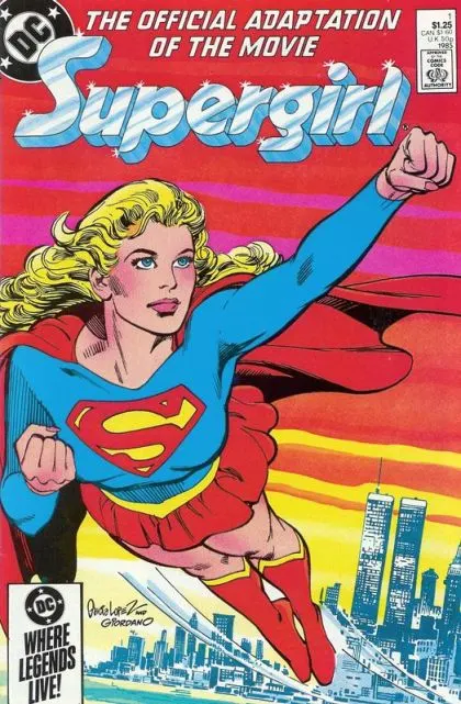 Supergirl: The Official Movie Adaptation #1 Direct Edition comic book cover, 1985