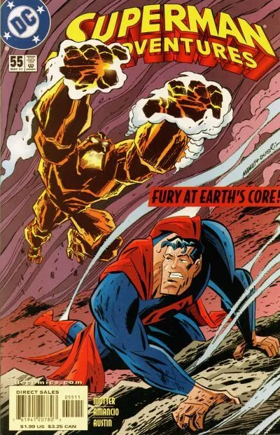 Superman Adventures #55 Direct Edition comic book cover, 2001