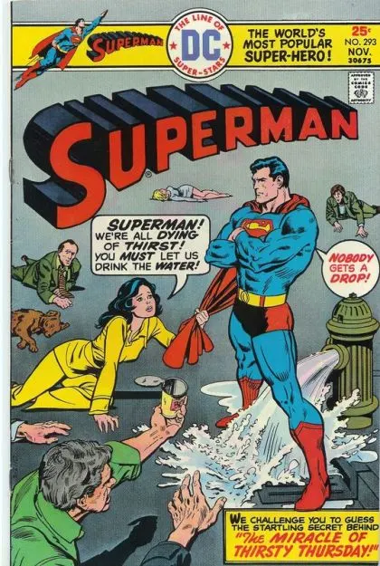Superman, Vol. 1 #293 comic book cover, 1975