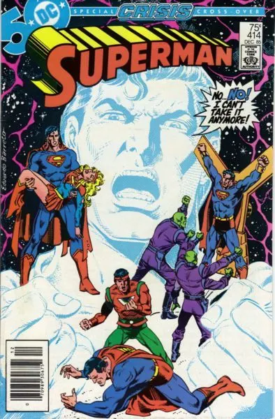 Superman, Vol. 1 #414 Newsstand Edition comic book cover, 1985