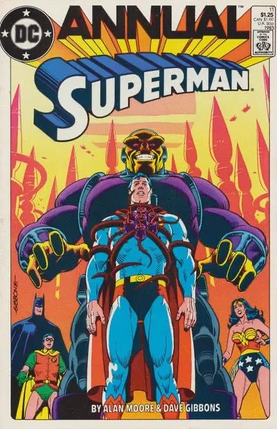 Superman, Vol. 1 Annual #11 Direct Edition comic book cover, 1985