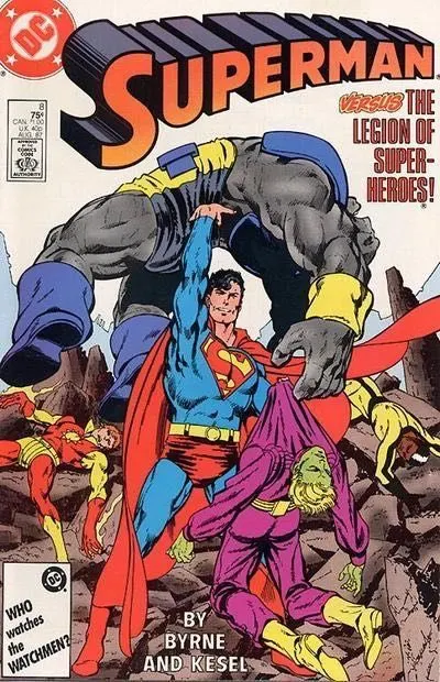 Superman, Vol. 2 #8 Direct Edition comic book cover, 1987