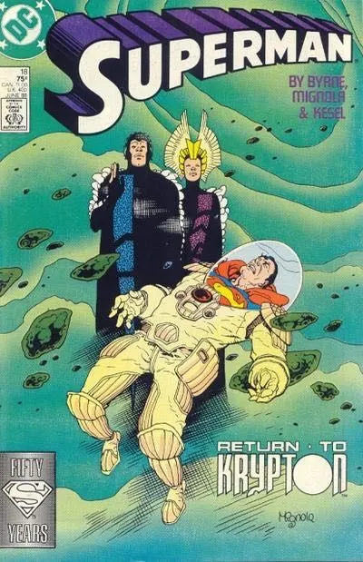 Superman, Vol. 2 #18 Direct Edition comic book cover, 1988