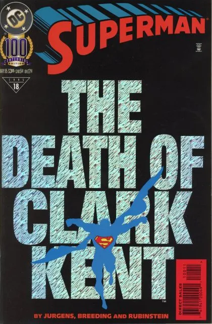 Superman, Vol. 2 #100 Collector's Edition comic book cover, 1995