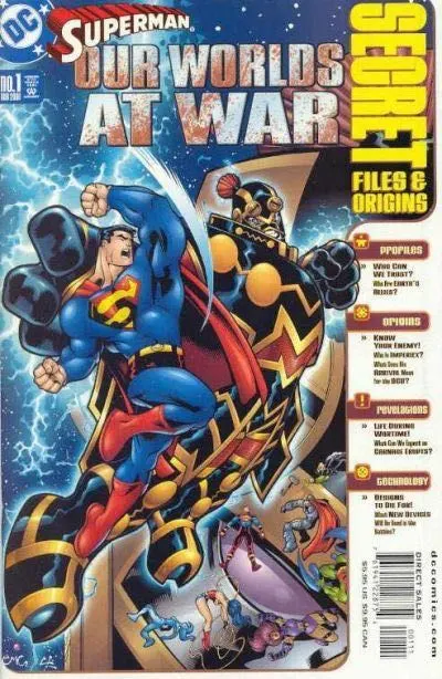 Superman: Our Worlds at War Secret Files and Origins #1 comic book cover, 2001