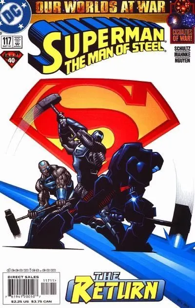 Superman: The Man of Steel #117 Direct Edition comic book cover, 2001