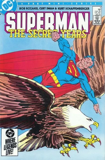 Superman: The Secret Years #4 Direct Edition comic book cover, 1985