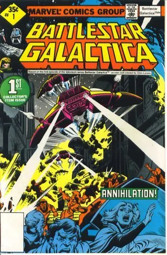 Battlestar Galactica, Vol. 1 (Marvel Comics) #1 Whitman Variant comic book cover, 1979