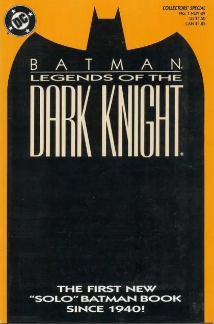 Batman: Legends of the Dark Knight #1 Orange Editon comic book cover, 1989