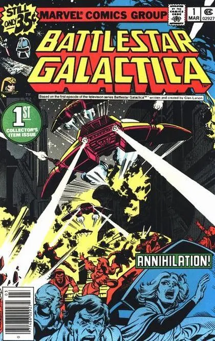 Battlestar Galactica, Vol. 1 (Marvel Comics) #1 Newsstand Edition comic book cover, 1979